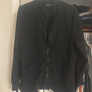 Mandala black scrub jacket size L
